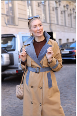 Тренч жіночий 44-50 бежевий (24437Sbj) - фото 3