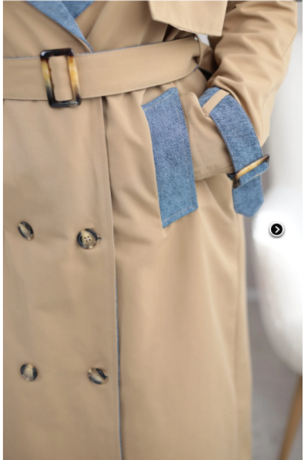 Тренч жіночий 44-50 бежевий (24437Sbj) - фото 4