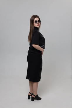 Спідниця комбінована 44 чорна (EVA92/44) - фото 6