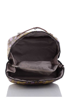 Жіноча косметичка в золотому кольорі з фіолетовим рептілія 71005 - фото 3