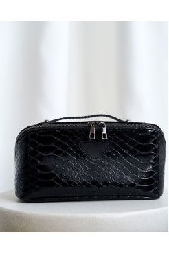 Жіноча косметичка чорна кобра  - фото 1