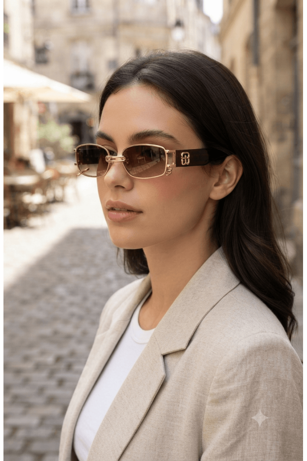 Жіночі сонцезахисні окуляри  із захистом UV400, лінза з шоколадним градієнтом - фото 4