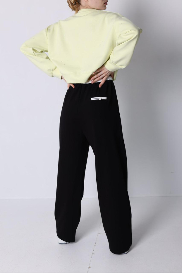 Брюки-палацо жіночі 50-54 чорні (82686blM) - фото 9