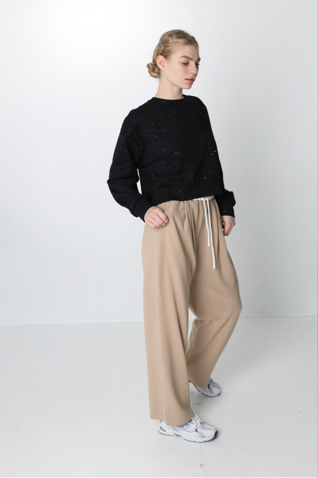 Брюки-палацо жіночі М моко (82686M) - фото 3