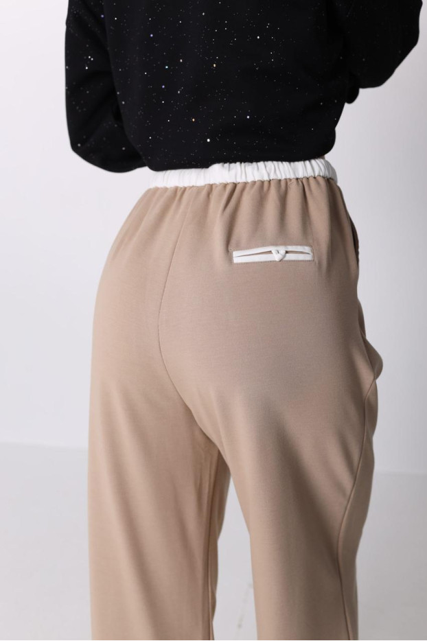 Брюки-палацо жіночі М моко (82686M) - фото 6