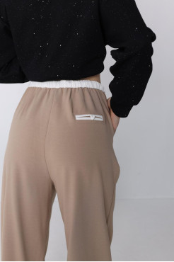 Брюки-палацо жіночі М моко (82686M) - фото 9