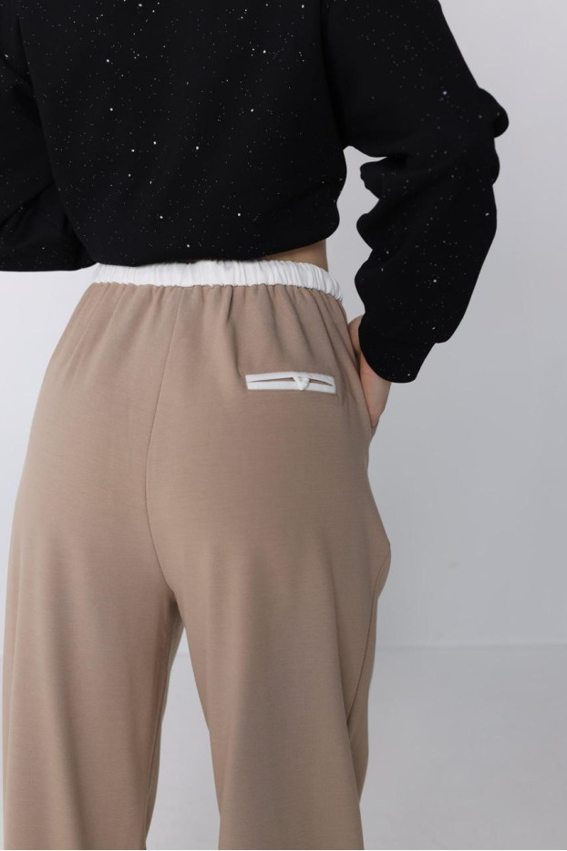 Брюки-палацо жіночі М моко (82686M) - фото 9