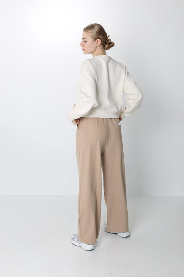 Брюки-палацо жіночі М моко (82686M) - фото 10