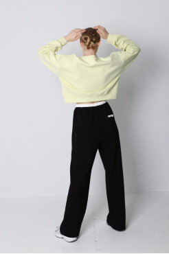 Брюки-палацо жіночі 46-50 чорні (82686blS) - фото 6