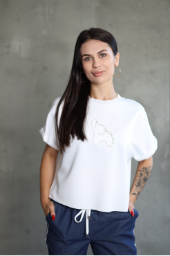 Футболка трикотажна Cлоник 46-50 молочна (816026) - фото 1