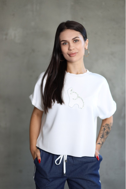 Футболка трикотажна Cлоник 46-50 молочна (816026)