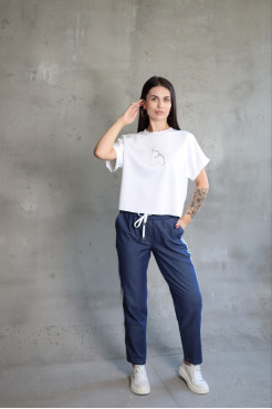 Футболка трикотажна Cлоник 46-50 молочна (816026) - фото 2