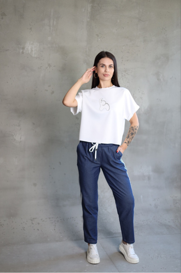 Футболка трикотажна Cлоник 46-50 молочна (816026) - фото 2