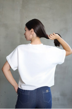 Футболка трикотажна Cлоник 46-50 молочна (816026) - фото 5