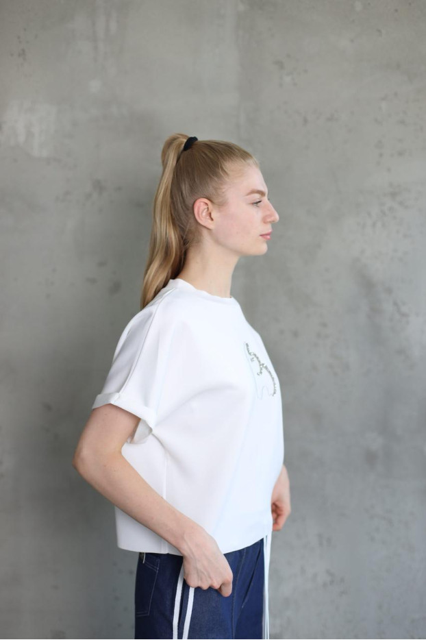 Футболка трикотажна Cлоник 46-50 молочна (816026) - фото 9