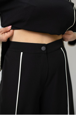 Костюм жіночий брючний святковий48-50 чорний (6504) - фото 4