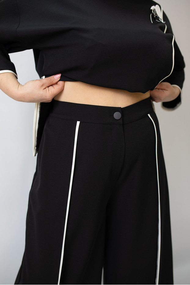 Костюм жіночий брючний святковий48-50 чорний (6504) - фото 5