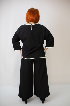 Костюм жіночий брючний святковий48-50 чорний (6504) - фото 9