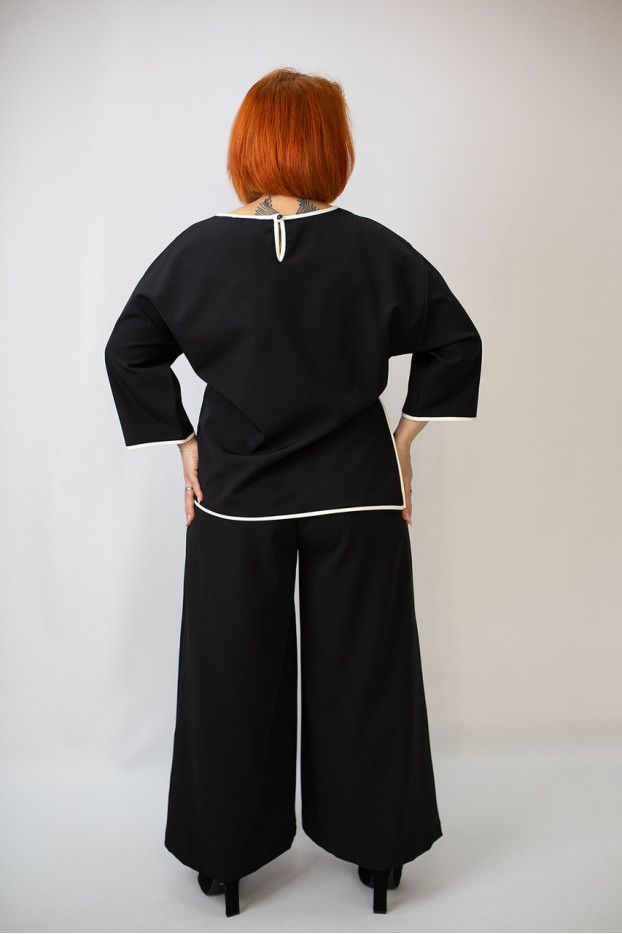 Костюм жіночий брючний святковий48-50 чорний (6504) - фото 9