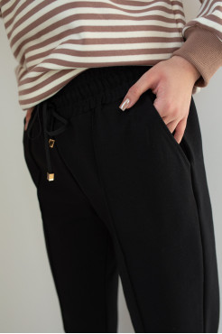 Брюки жіночі зі стрілкою 46-48 чорні (1099 S) - фото 4