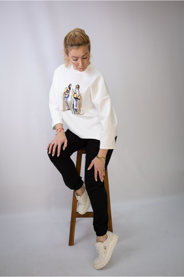 Брюки-джогери на резинці жіночі 52-54 чорні (6758XXL) - фото 4