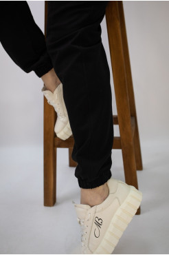 Брюки-джогери на резинці жіночі 52-54 чорні (6758XXL) - фото 5