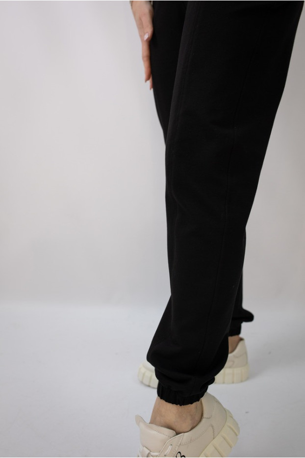 Брюки-джогери на резинці жіночі 52-54 чорні (6758XXL) - фото 7