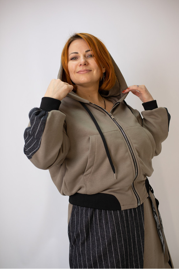 Костюм жіночий двійка 48-54 капучино (3699k) - фото 3