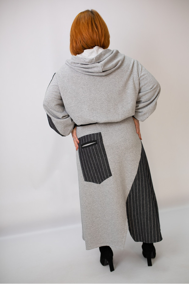 Костюм жіночий двійка 48-54 сірий (3699gr) - фото 6