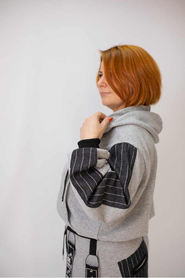 Костюм жіночий двійка 48-54 сірий (3699gr) - фото 8