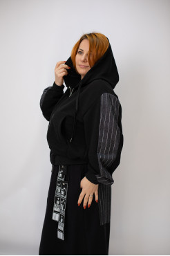 Костюм жіночий двійка 48-54 чорний (3699bl) - фото 3