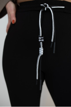 Брюки жіночі з камінчиками 54-56 чорні (027XXXXXL) - фото 5