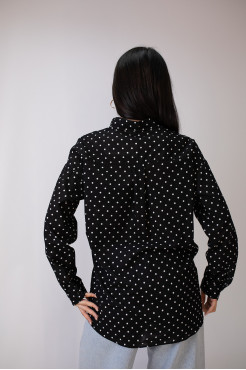Сорочка жіноча 48-50 чорна у білий горох (2033blM) - фото 7