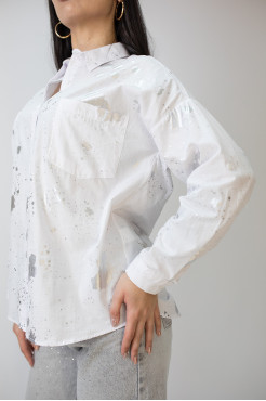 Сорочка жіноча 50 біла з сріблом (4013wM) - фото 10