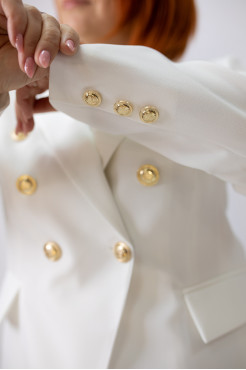 Піджак жіночий 52 білий (19143w52) - фото 3