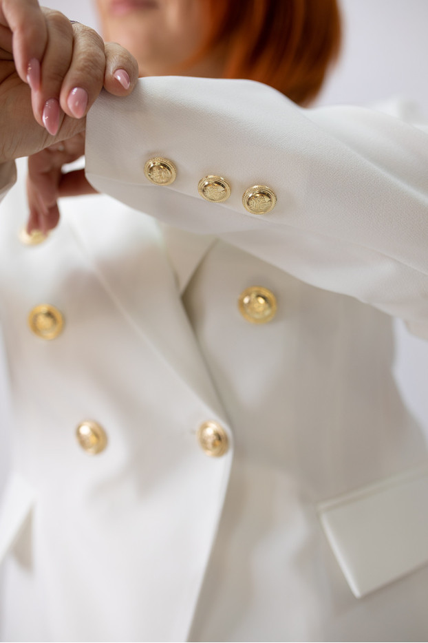Піджак жіночий 52 білий (19143w52) - фото 3