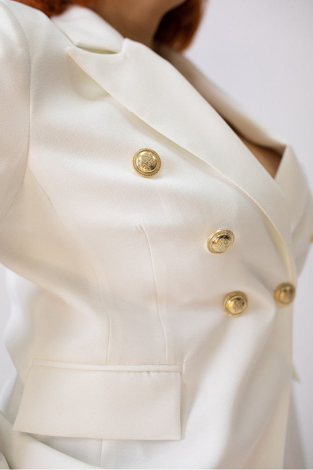 Піджак жіночий 52 білий (19143w52) - фото 4