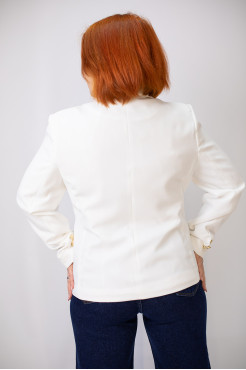 Піджак жіночий 52 білий (19143w52) - фото 5