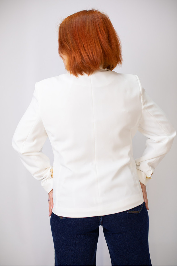 Піджак жіночий 52 білий (19143w52) - фото 5