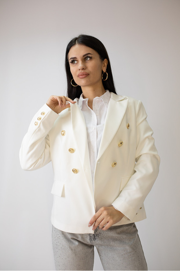 Піджак жіночий 50 білий (19143w50) - фото 6