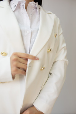 Піджак жіночий 50 білий (19143w50) - фото 7