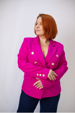 Піджак жіночий 50 фуксія (19143f50) - фото 2