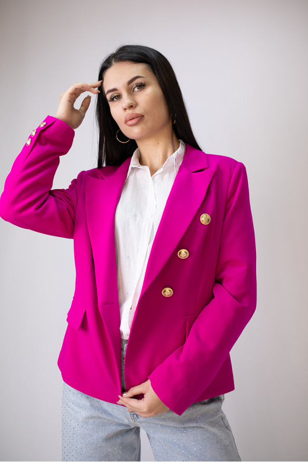 Піджак жіночий 50 фуксія (19143f50) - фото 9