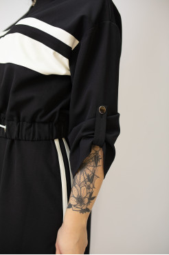 Костюм сукня+бомбер жіноча 42-44 чорна (6431-36) - фото 5