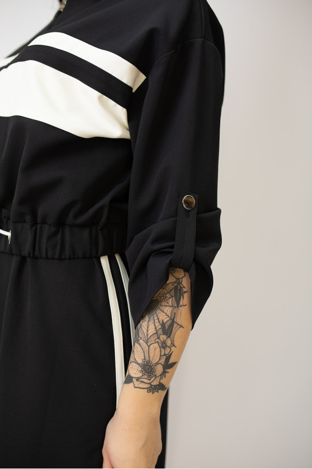 Костюм сукня+бомбер жіноча 42-44 чорна (6431-36) - фото 5