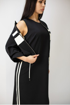 Костюм сукня+бомбер жіноча 42-44 чорна (6431-36) - фото 7