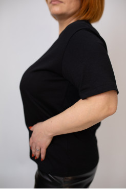 Футболка ведмедік з камінчиками 46-50 чорнa (80012bl) - фото 7