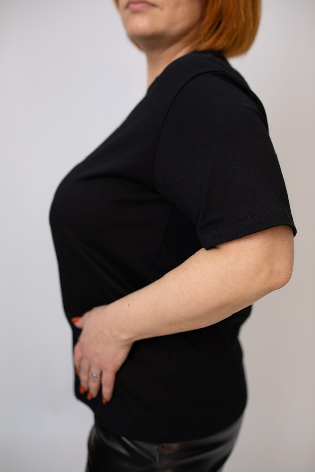 Футболка ведмедік з камінчиками 46-50 чорнa (80012bl) - фото 7