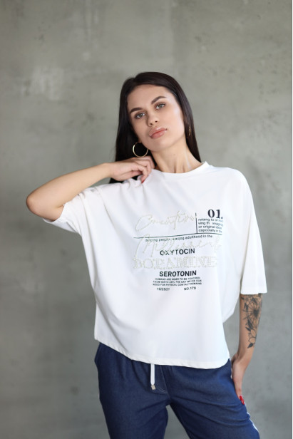 Футболка трикотажна 50-56 молочна (816100m)