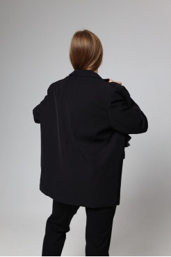 Піджак жіночий з квиткою 46-50 чорний (82656) - фото 10